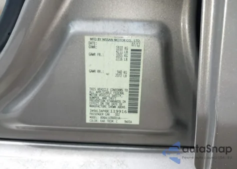 2013 Nissan Altima 2.5 Sv from USA, damaged, VIN 1N4AL3AP4DC119916